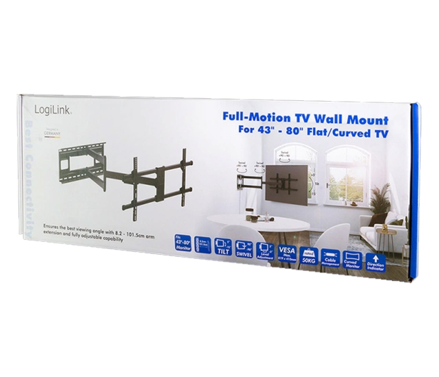 LogiLink Uchwyt ścienny do TV 43-80 cali max 50kg - 1584132 - zdjęcie 9